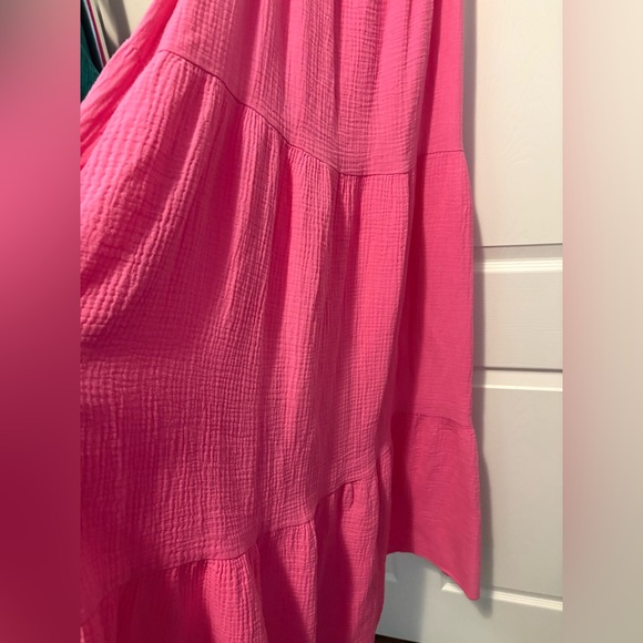 Chic Pink Sleeveless Maxi Dress w/Pockets - Picture 3 of 5